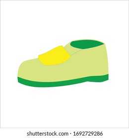 simple vector casual shoe green color