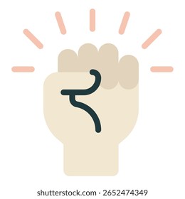 Simple vector of a CEO with a motivational gesture.
