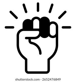 Simple vector of a CEO with a motivational gesture.