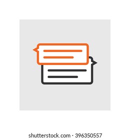 Simple vector chat bubbles icon