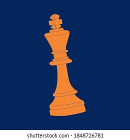 simple vector chess pieces illustration with stroke