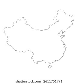 simple vector of chinese map with color pattern