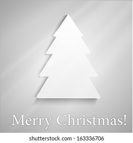 Simple vector Christmas card with tree.