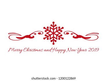 Simple vector christmas and New Year greeting card.