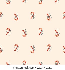 Simple vector christmas patterns. christmas lollipop. Lovely print for the winter holidays.

