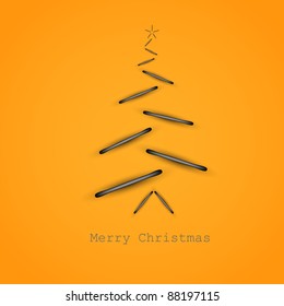 Simple vector christmas tree, original new year card