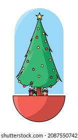 Simple vector christmas tree for you.