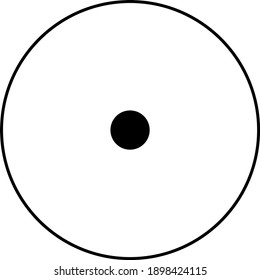 Simple vector circle with point for meditation