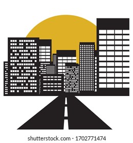 Simple Vector City Buildings And Streets