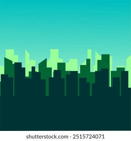Ilustración de silueta de ciudad de Vector simple
