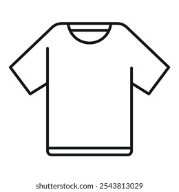 Simple vector of a classic t shirt with a round neckline, good for clothing stores, fashion blogs, and websites