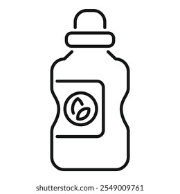Vector sencillo de un producto de limpieza con una fórmula vegetal para un lavado sostenible