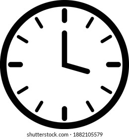 simple vector clock icon design