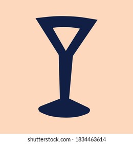 simple vector cocktail grass icon