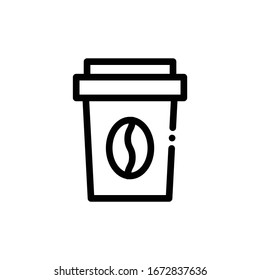 Simple Vector Coffee Cup line icon. EPS 10
