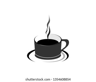Simple vector coffee icon cup template on white background - Vector
