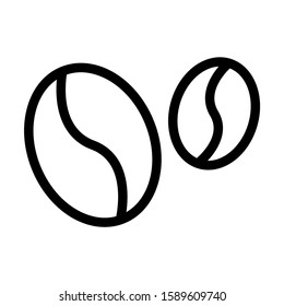 Simple vector coffee icon isolated on white background. Coffee and Tea line icons