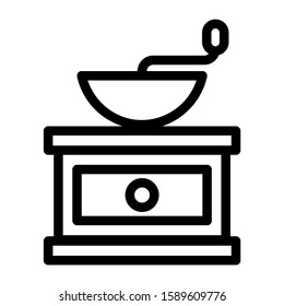 Simple vector coffee icon isolated on white background. Coffee and Tea line icons
