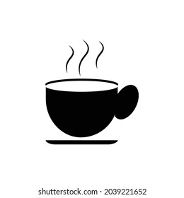 Simple vector coffee icon isolated on white background
