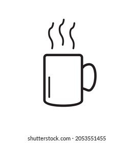 Simple vector coffee icon isolated on white background