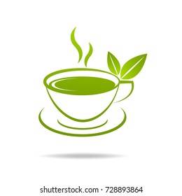 Simple vector coffee icon isolated on white background