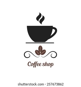 Simple vector coffee logo