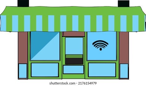 café vector sencillo facilitado por wifi