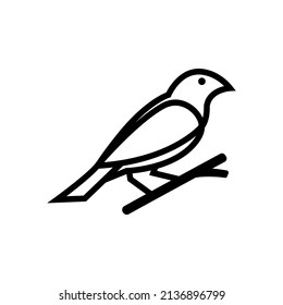 simple vector collection of finch bird logo 