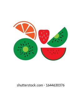 Simple vector color design fruit icon