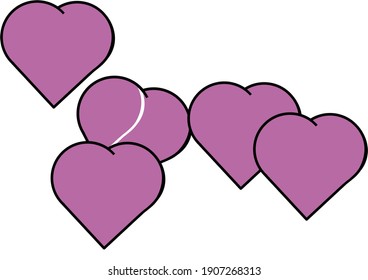 simple vector color pink for valentine's day