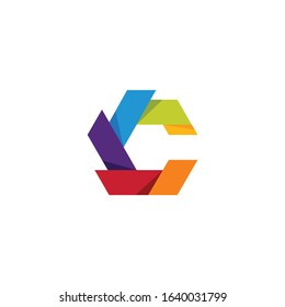 Simple vector colorful media icon