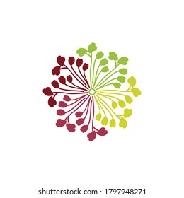 einfache Vektorgrafik bunter Mikrogrün