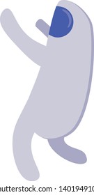 Simple vector cosmonaut illustration in cartoon style.  