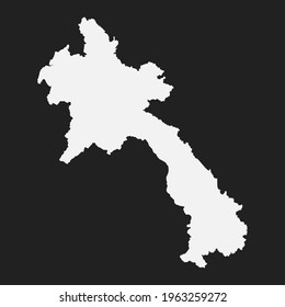 Simple vector country Laos border outline map isolated on background. East country template for pattern, report, infographic, banner. Asia nation silhouette sign concept