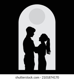 simple vector couple tidying tie, romantic couple, couple goals, sweet moment