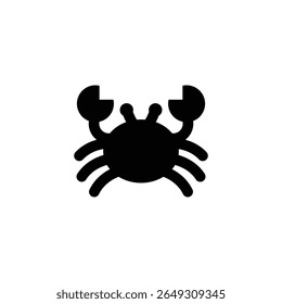 Simple vector crab marine animal symbol