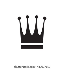 Simple vector crown icon isolated