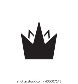 Simple vector crown icon isolated