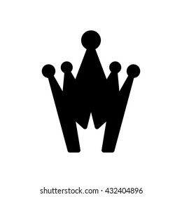 Simple vector crown icon isolated