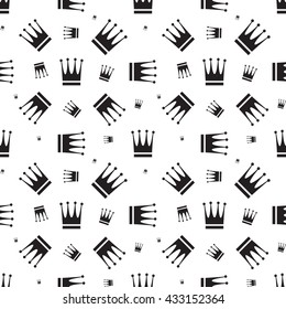 Simple vector crown icon pattern 