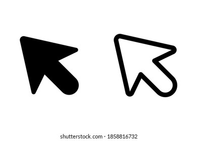 Simple vector cursor rounded icon design.