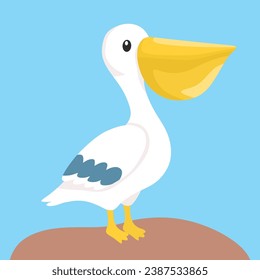 simple vector lindo bebé pelícano