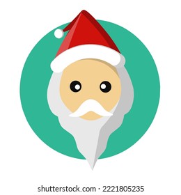 Simple vector lindo santa claus cabeza navidad especial