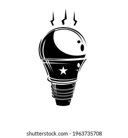 simple vector deaign of black lamp