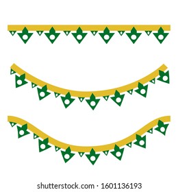 Simple Vector  Decoration Traditional House of Betawi, Old Jakarta, Indonesia
