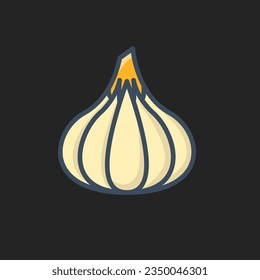 a simple vector depicting garlic. very simple and can be used as some of your art needs