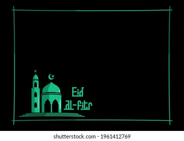simple vector design of backgroun islamic and mosque cute
