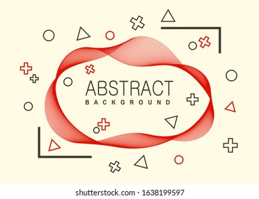 Simple vector design background with abstract geometric themes and wave shapes