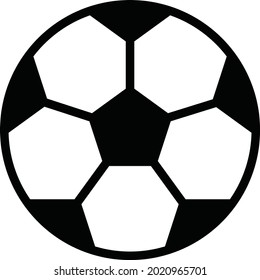 Simple vector design of a ball used to play soccer