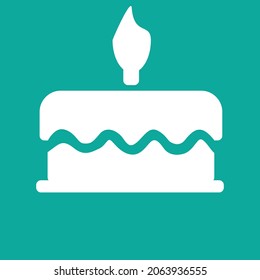 simple vector design of a birthday cake icon